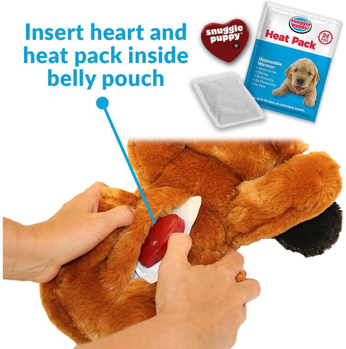 SMART PET LOVE Snuggle Puppy Behavioral Aid Dog Toy, Brown & White