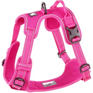 Chai's Choice Premium Outdoor Adventure 3M Polyester Reflective Front Clip Dog Harness, Fuchsia, Large: 27 to 32-in chest