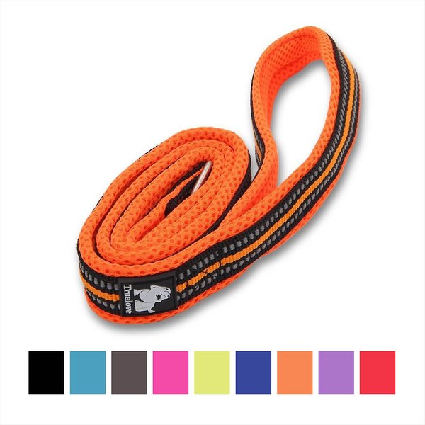 Chai's Choice Premium Outdoor Adventure Padded 3M Polyester Reflective Dog Leash, Orange, 3.6-ft long, 4/5-in wide slide 1 of 5