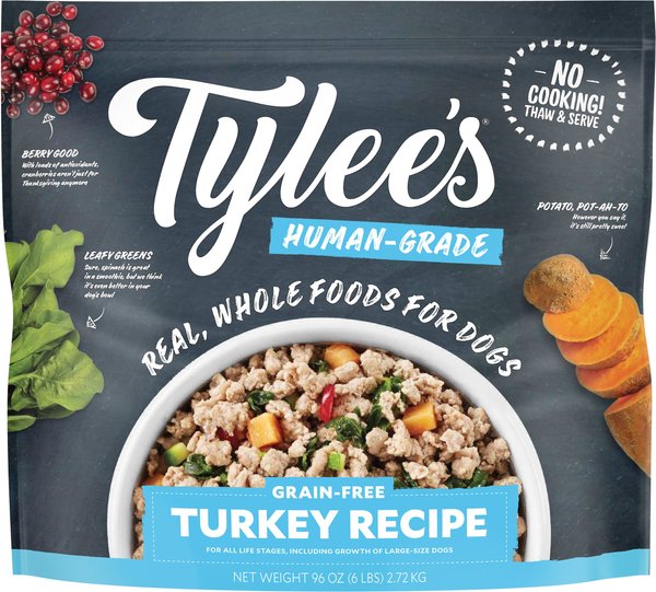 Tylee's Human-Grade Turkey Recipe Frozen Dog Food, 96-oz bag slide 1 of 7