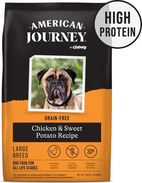 American Journey Large Breed Adult Chicken & Sweet Potato Recipe Grain-Free Dry Dog Food, 24-lb bag slide 1 of 10