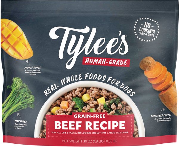 Tylee's Human-Grade Beef Recipe Frozen Dog Food, 30-oz bag slide 1 of 7