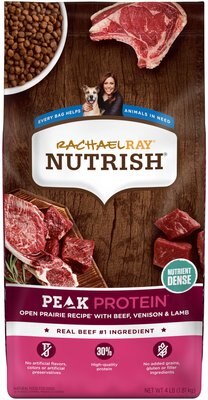 Rachael Ray Nutrish PEAK Open Prairie Recipe with Beef, Venison & Lamb Natural Grain-Free Dry Dog Food, slide 1 of 1