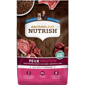 Rachael Ray Nutrish PEAK Open Prairie Recipe with Beef, Venison & Lamb Natural Grain-Free Dry Dog Food, 12-lb bag