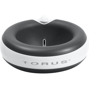 Torus Filtered Dog & Cat Water Bowl, Charcoal, 68-oz