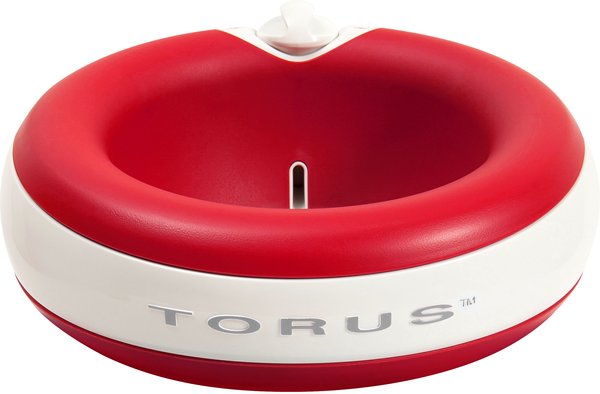 Torus Filtered Dog & Cat Water Bowl, Red, 68-oz slide 1 of 12