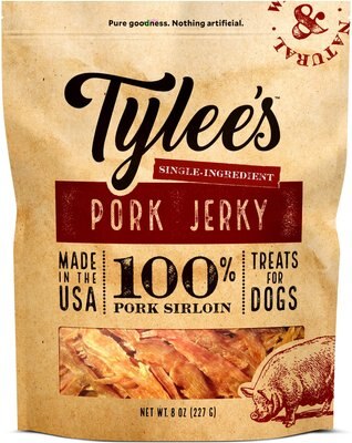 Tylee's Human-Grade Pork Jerky Dog Treats, slide 1 of 1