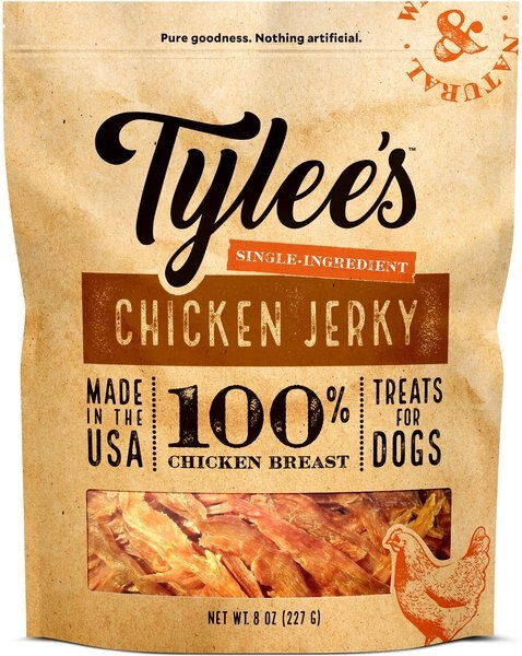 Tylee's Human-Grade Chicken Jerky Dog Treats, 8-oz bag slide 1 of 5