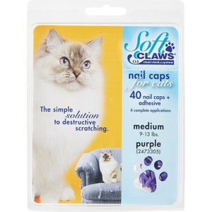 Soft Claws Cat Nail Caps, 40 count, Medium, Purple