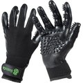 HandsOn All-In-One Pet Bathing & Grooming Gloves, Black, Medium