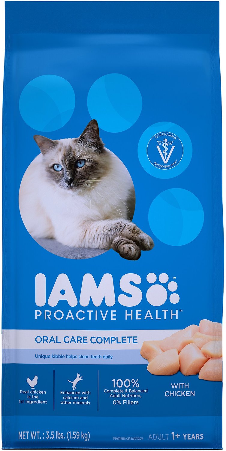 IAMS ProActive Health Adult Cat Oral Care Chicken Dry Cat Food, 3.5lb