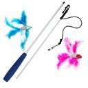 Pet Fit For Life 2 Fish Feather Wand Cat Toy