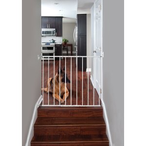 KidCo Command Pet Products Safeway Top of Stairs Pet Gate, White