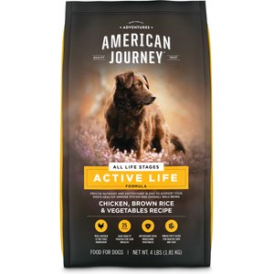 American Journey Active Life Formula Chicken, Brown Rice & Vegetables Recipe Dry Dog Food, 4-lb bag