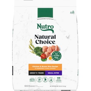 Nutro Natural Choice Small Bites Adult Chicken & Brown Rice Recipe Dry Dog Food, 30-lb bag