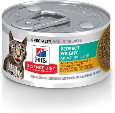 Hill's Science Diet Adult Perfect Weight Roasted Vegetable & Chicken Medley Canned Cat Food, slide 1 of 1