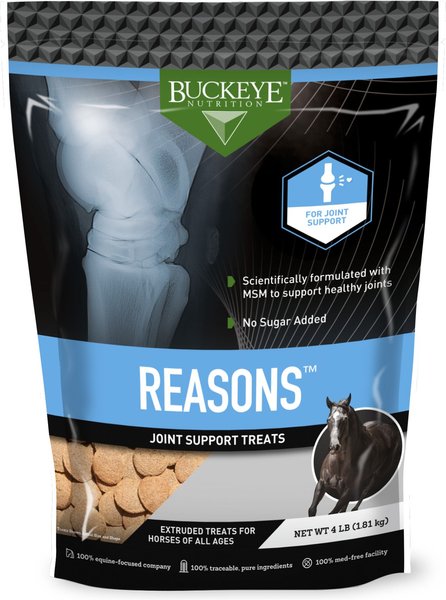 Buckeye Nutrition Reasons Joint Support Horse Treats, 4-lb bag slide 1 of 6