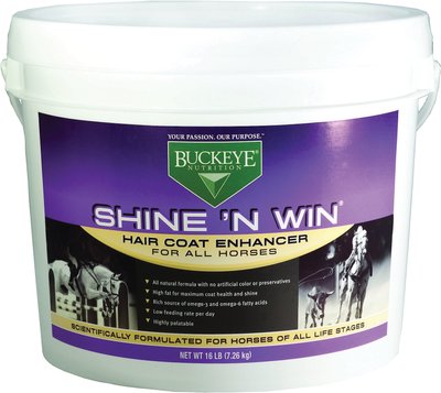 Buckeye Nutrition Shine 'N Win Hair Coat Enhancer Molasses Flavor Powder Horse Supplement, slide 1 of 1