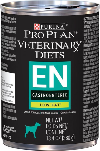 Purina Pro Plan Veterinary Diets EN Gastroenteric Low Fat Wet Dog Food, 13.4-oz, case of 12 slide 1 of 10