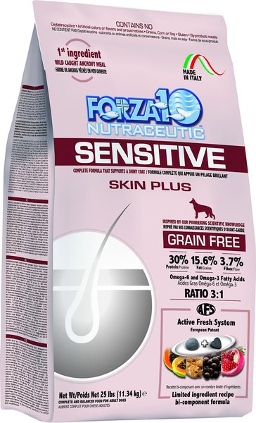 Forza10 Nutraceutic Sensitive Skin Plus Grain-Free Dry Dog Food, 25-lb bag slide 1 of 4