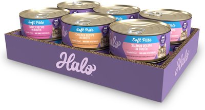 Halo Chicken, Salmon, Turkey Variety Pack Grain-Free Canned Cat Food, slide 1 of 1