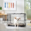 Frisco Heavy Duty Fold & Carry Double Door Collapsible Wire Dog Crate, 22 inch