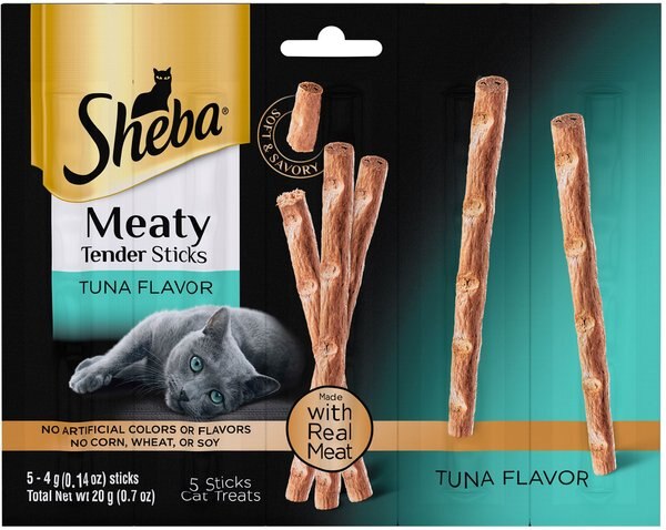 Sheba Meaty Tender Sticks Tuna Flavored Cat Treats, 5 count slide 1 of 5