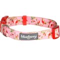 Blueberry Pet Floral Prints Polyester Dog Collar, Floral Rose Baby Pink, Small: 12 to 16-in neck, 5/8-in wide