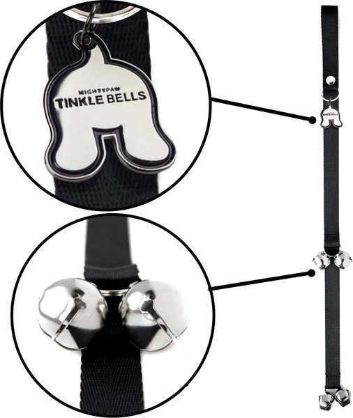 Mighty Paw Tinkle Bells with Charm Dog Doorbells, Black slide 1 of 6