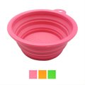 Alfie Pet Collapsible Non-Skid Silicone Travel Dog & Cat Bowl, Hot Pink, 1.5-cup