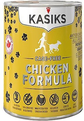 KASIKS Cage-Free Chicken Formula Grain-Free Canned Dog Food, 12.2-oz, case of 12 slide 1 of 1