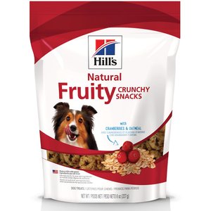 Hill's Natural Fruity Snacks with Cranberries & Oatmeal Crunchy Dog Treats, 8-oz bag