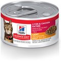 Hill's Science Diet Adult Light Liver & Chicken Entree Canned Cat Food, 2.9-oz, case of 24