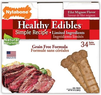 Nylabone Healthy Edibles Filet Mignon Flavored Dog Treats, slide 1 of 1