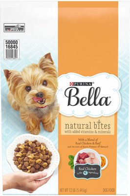 Purina Bella Natural Bites with Real Chicken & Beef & Accents of Sweet Potatoes & Spinach Small Breed Dry Dog Food, slide 1 of 1