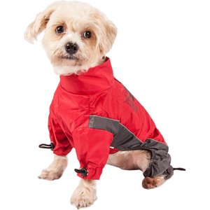 Touchdog Quantum-Ice Full-Bodied Reflective Dog Jacket with Blackshark Technology, Red, Small