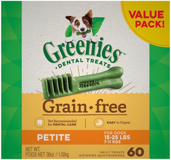 Greenies Grain-Free Petite Dental Dog Treats, 60 count slide 1 of 10