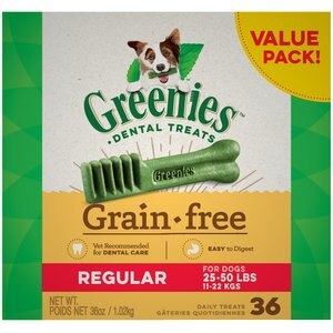 Greenies Grain-Free Regular Dental Dog Treats, 36 count