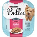 Purina Bella with Beef in Savory Juices Small Breed Wet Dog Food Trays, 3.5-oz, case of 12