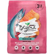 Purina Beyond Simply Indoor Wild-Caught Salmon, Egg & Sweet Potato Recipe Grain-Free Dry Cat Food, 3-lb bag