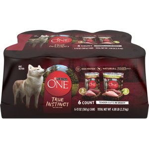 Purina ONE SmartBlend True Instinct Tender Cuts in Gravy Variety Pack Canned Dog Food, 13-oz, case of 6