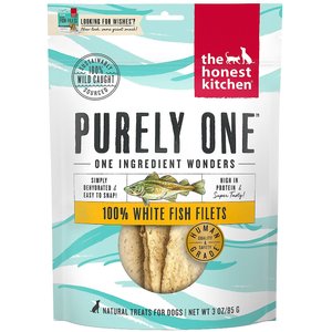 The Honest Kitchen Wishes Dehydrated White Fish Filets Dog & Cat Treats, 3-oz bag