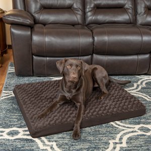 FurHaven NAP Ultra Plush Orthopedic Deluxe Cat & Dog Bed w/Removable Cover, Chocolate, Large