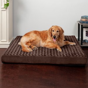 FurHaven NAP Ultra Plush Orthopedic Deluxe Cat & Dog Bed w/Removable Cover, Chocolate, Jumbo