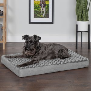FurHaven NAP Deluxe Memory Foam Pillow Dog Bed w/Removable Cover, Gray, Medium