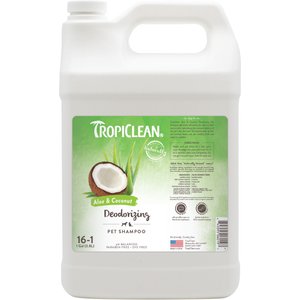 TropiClean Deodorizing Aloe & Coconut Dog & Cat Shampoo, 1-gal bottle