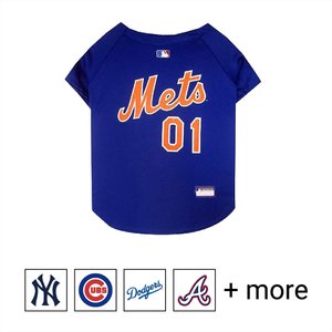 Pets First MLB Dog & Cat Jersey, New York Mets, Large