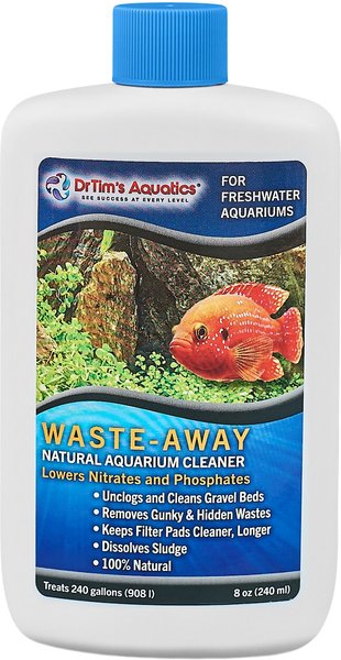 Dr. Tim's Aquatics Waste-Away Natural Aquarium Cleaner for Freshwater Aquariums, 8-oz bottle slide 1 of 2