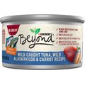 Purina Beyond Natural Grain-Free Wild-Caught Tuna, Wild Alaskan Cod & Carrots Recipe in Gravy Canned Cat Food, 3-oz, case of 12