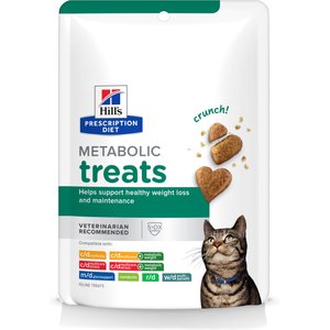 Hill's Prescription Diet Metabolic Crunchy Cat Treats, 2.5-oz bag
